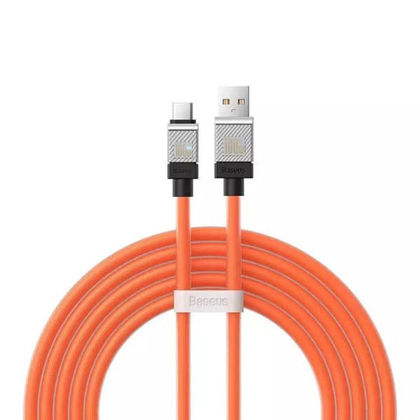 USB-datakabel till Type-C, ultrarapid laddning PD100W, 2 m - Baseus CoolPlay-serien (CAKW000707) - Orange