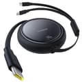 Miniatyrbild 1 av 6: Retrakabel 2x USB-C 100W Snabbladdning och Dataöverföring Baseus Svart