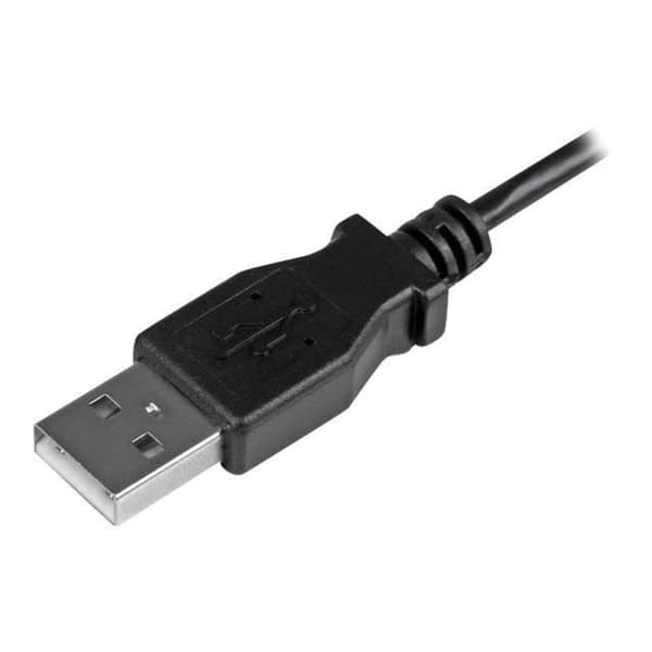 50cm vänstervinklad USB till Micro USB-kabel - STARTECH - Svart - Skärmad
