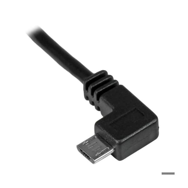 50cm vänstervinklad USB till Micro USB-kabel - STARTECH - Svart - Skärmad