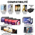 Miniatyrbild 2 av 3: Snabb Laddare 45W + USB-C till USB-C Kabel för S25 ULTRA/S25 PLUS/S24 ULTRA/S24 PLUS - TAB S10 PLUS/S10 ULTRA Phonillico®
