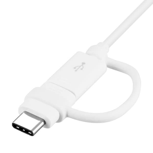 2 i 1 USB typ-C och mikro-USB-kabel - Samsung EP-DG930DWE 1M Vit