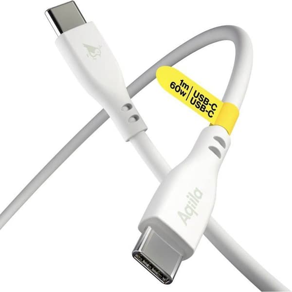 Aqiila Cablebird CS11 USB-kabel USB 2.0 USB-C® hane 1.00 m vit AQCBPBIC1SI812