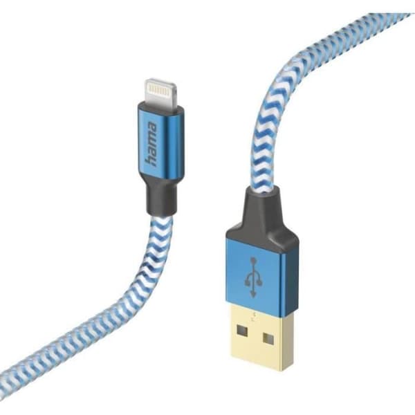 Hama Reflex - 1,5 m - Lightning - USB A - Männlich - Männlich - Blå () - 00201553