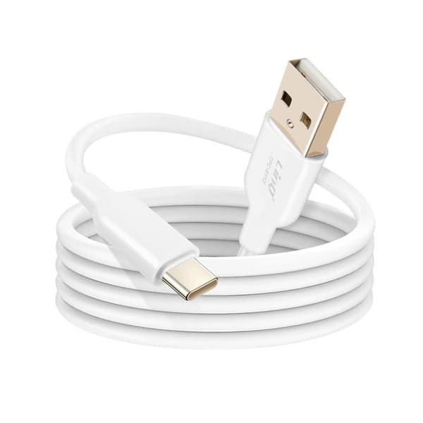 USB C / USB Snabbladdningskabel 36W Ekosilikon 1.2m LinQ Vit