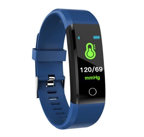 ZAPET Smartwatch Män Kvinnor Hjärtfrekvensmätare Blodtryck Fitness Tracker Smartwatch Sportklocka för ios android + BOX 2020 - Blå