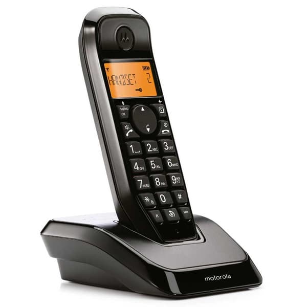 Motorola Trådlös Fast Telefon S1201 Svart Svart