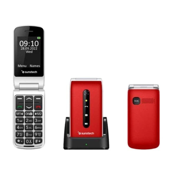 Sunstech Mobiltelefon Celt18rd Søvfarvet Rød