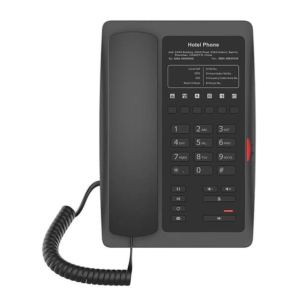 Fanvil Voip Telefon H3 Hotel Sort Sort