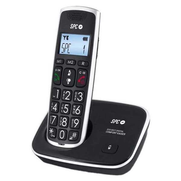 Spc Trådløst Telefon Comfort Kaiser Duo Senior Sort