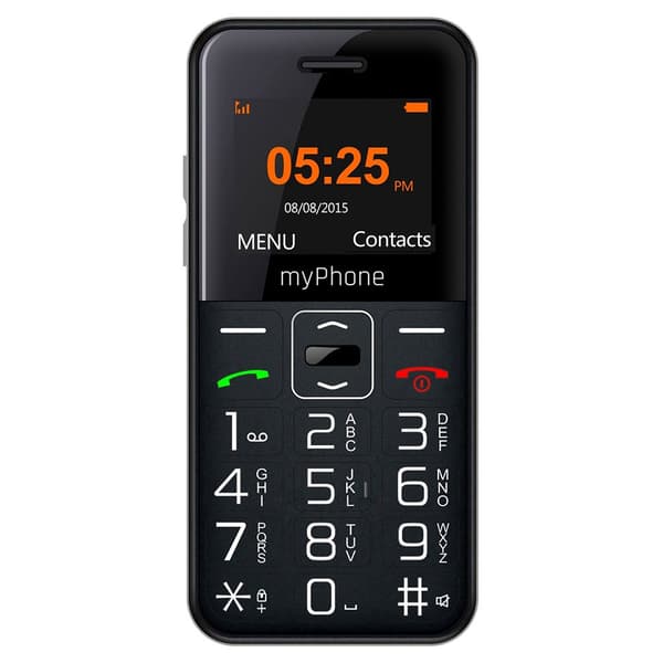 Myphone Mobil Halo Easy Sort Sort, Grå