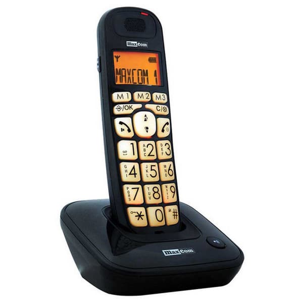 Maxcom Mc6800w Lcd Trådløs Fastnettelefon Sort One Size / EU Plug Hvid