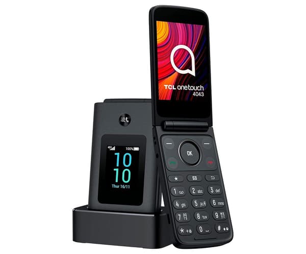 Tcl One Touch 4043d 4g 3.2´´ Mobiltelefon Svart One Size / EU Plug Grå