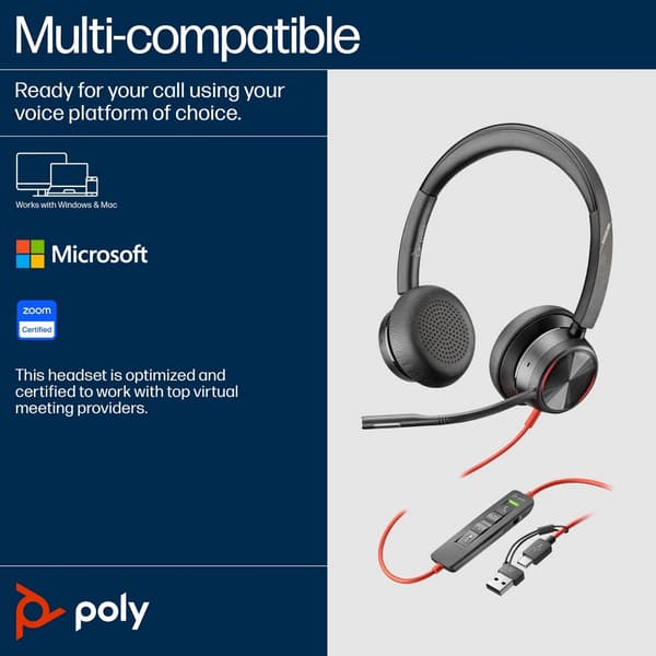 Poly Blackwire 8225 Hovedtelefoner