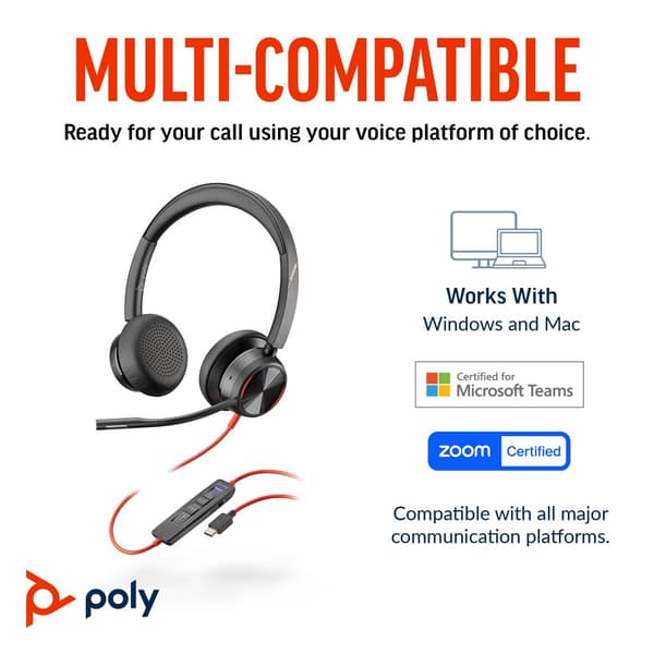 Poly Blackwire 8225 Hovedtelefoner