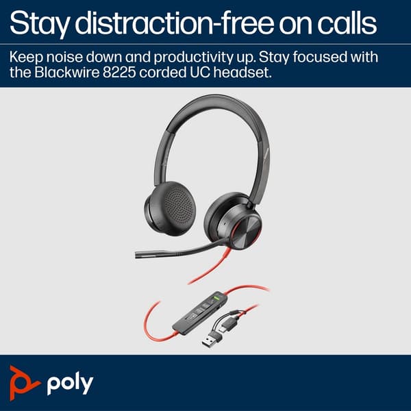Poly Blackwire 8225 Hovedtelefoner