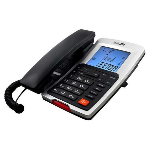 Maxcom Kxt709 Lcd Fast Telefon Svart One Size / EU Plug Svart, Vit