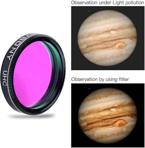 Svbony 1.25" UHC Ögons filter, Teleskopfilter med hög visuell kontrast, reducera ljusföroreningar, för nebulosor