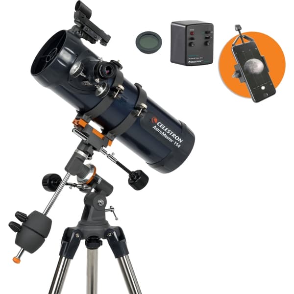 Celestron Astromaster 114EQ-MD with Phoneadapter and Moonfilter