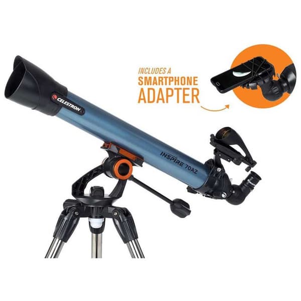 Celestron Teleskop Inspire 70 Mm Az Refractor Søvfarvet