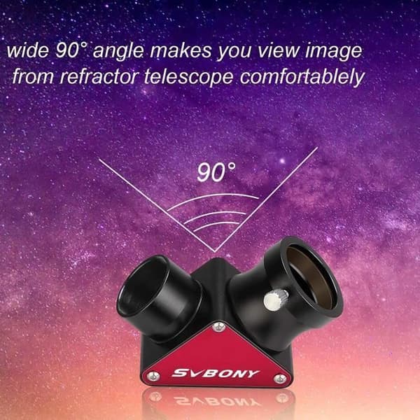 Svbony SV188P dielektrisk diagonal spegel - 99 % reflektiv dielektrisk vinklad spegel - 1,25 tum 90 graders vinklad spegelteleskop