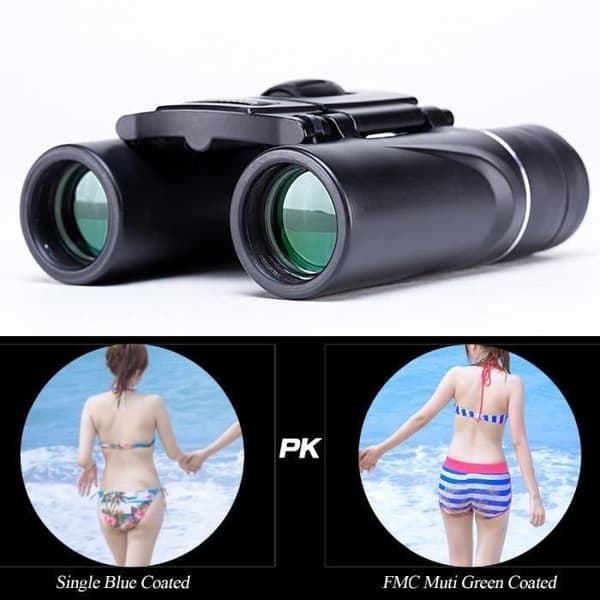 Hengxin-8x21 Compact Zoom Kikare Long Range 3000m Folding HD Kraftfullt Miniteleskop Bak4 FMC Optisk Jaktsport Svart