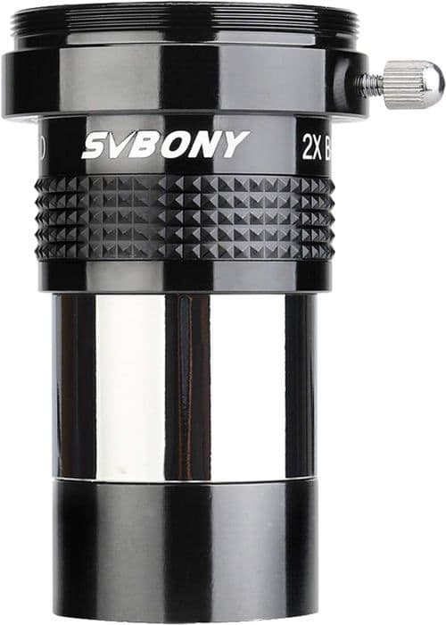 Svbony SV137 Barlow 2X, 1,25 tums Barlow-lins, FMC Metal Barlow, för okular för planetobservationsteleskop