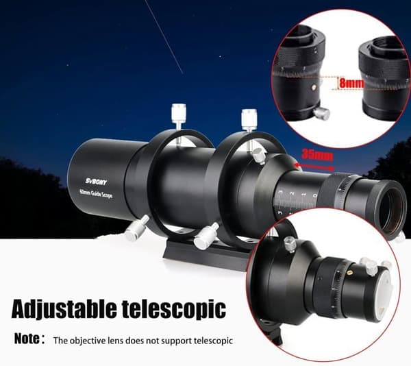 Svbony SV106 Guide Telescope 60mm,F4 Telescope Guide Scope med Helical Focuser, Kompatibel med ZWO QHY Guide Camera
