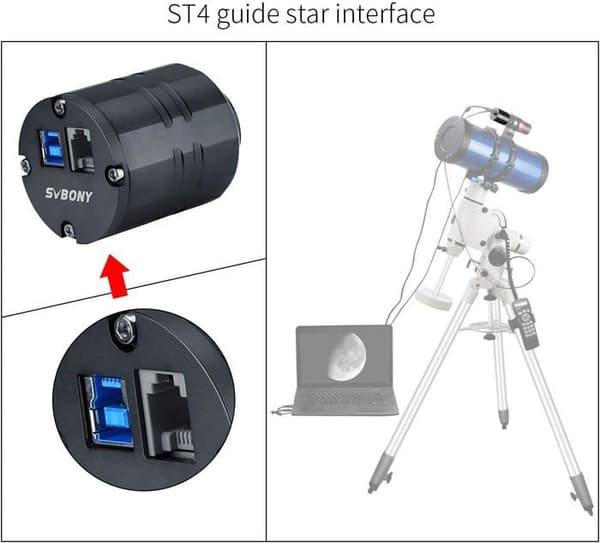 Svbony SV305Pro Planetary Color Camera, Okularteleskop, Autoguider ST4 USB3.0 2MP IMX290 CMOS-sensor, Planetary Imaging