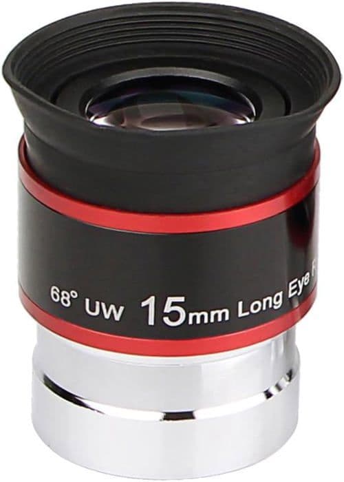 Svbony okular 1. 25", teleskopokular 15mm FMC 68 graders ultravidvinkelteleskoptillbehör, planetobservation
