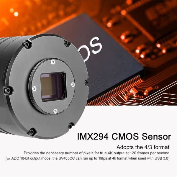 Svbony SV405 Färgekamera med TEC-kylning, 11.7MP USB3.0 Okular Teleskop, IMX294 CMOS-sensor med AR-beläggning, för Astrofotografi