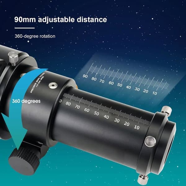 Svbony SV48P Teleskop för Astronomi, 90mm F5.5 Refraktorteleskop Snabb Fokuserare med Dubbel Hastighet 360 graders Vridvinkel