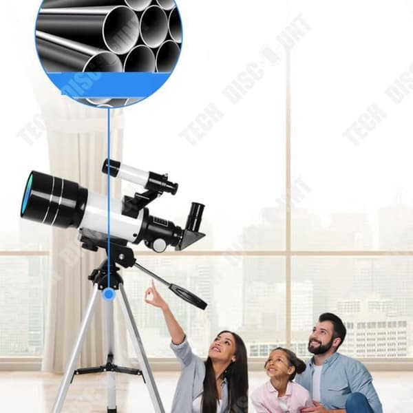 30070 högupplöst högpresterande astronomisk teleskop silver standardutgåva present för barn dubbelanvändning himmel och
