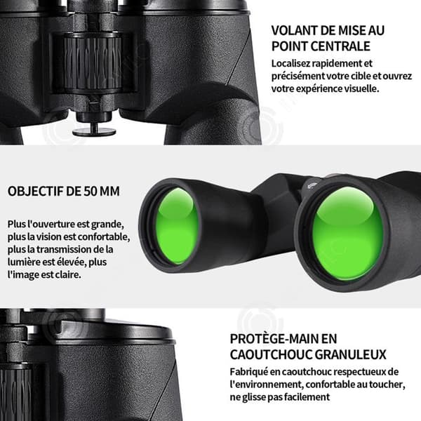 INN Kikare 12x50 centralt fokushjul flerfärgad fmc-beläggning bak4 prisma okular diameter 2,4 cm vuxen kikare