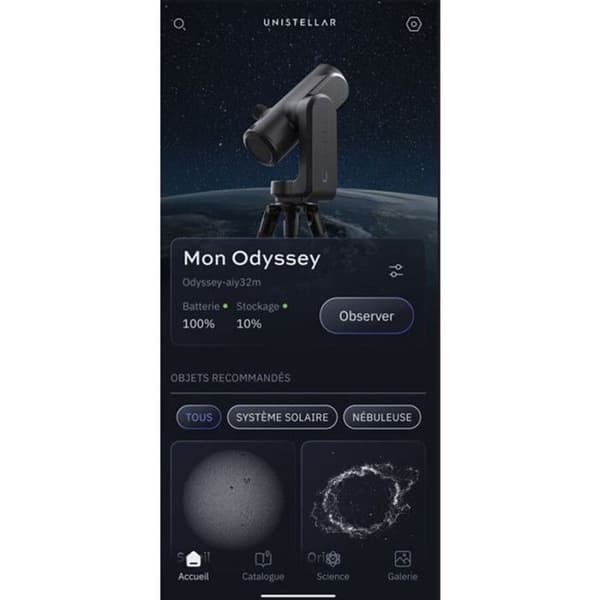 Teleskop Unistellar Odyssey Pro Röd Edition Teleskop Intelligent