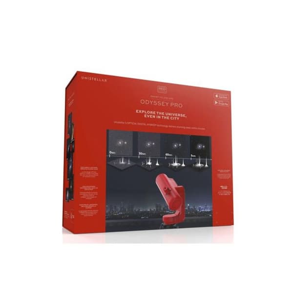 Teleskop Unistellar Odyssey Pro Röd Edition Teleskop Intelligent