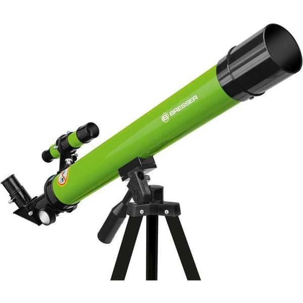 Astronomiskt teleskop 45/600 AZ - BRESSER JUNIOR - Förstoring upp till 100x - Höjdjusterbart stativ - grönt