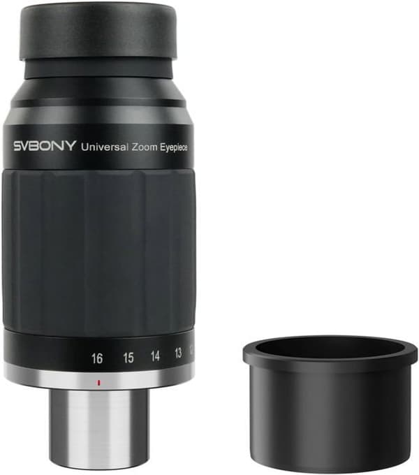 Svbony SV245 Teleskop Zoomokular, 1,25" 8mm -16mm, Konstant synfält på 63°, med 2" adapter för observation