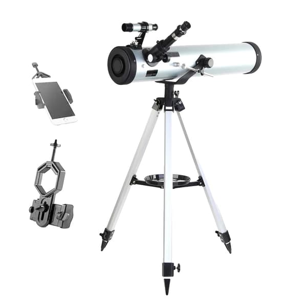 Reflektor teleskop, 76 mm objektivlins, 700 mm brännvidd,Med adapter
