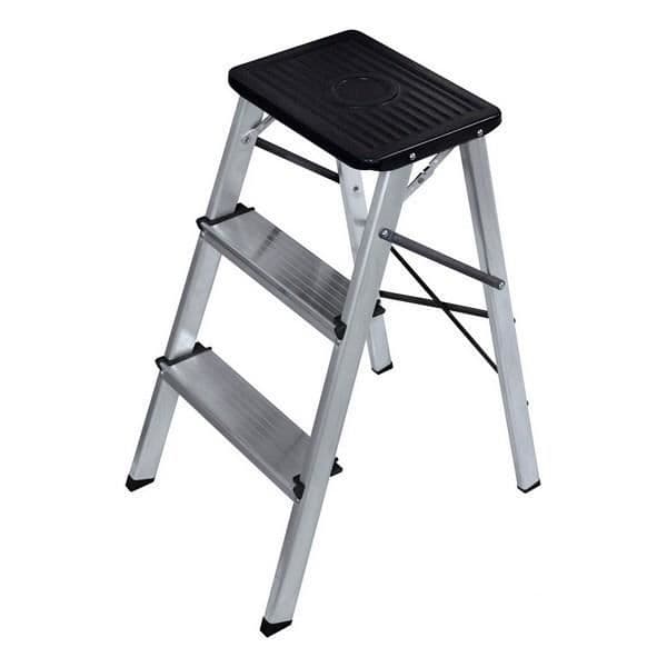 3-stegs fällbar trapppall i aluminium