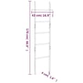 Miniatyrbild 6 av 6: vidaXL Handduksstege 170 cm massivt valnötsträ