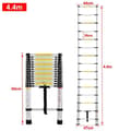 Miniatyrbild 2 av 4: XMTECH multifunktions teleskopstege i aluminium - 15 stegpinnar - Maximal belastning 150 kg - Silver