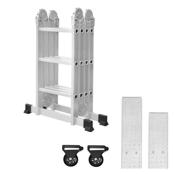 Multifunktions hopfällbar stege - XMTECH - 340cm - Aluminium - 6 i 1 - Last 150 kg