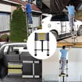 Miniatyrbild 4 av 4: LZQ teleskopstege i aluminium - 9 stegpinnar - 2,6 m - Lastkapacitet 150 kg