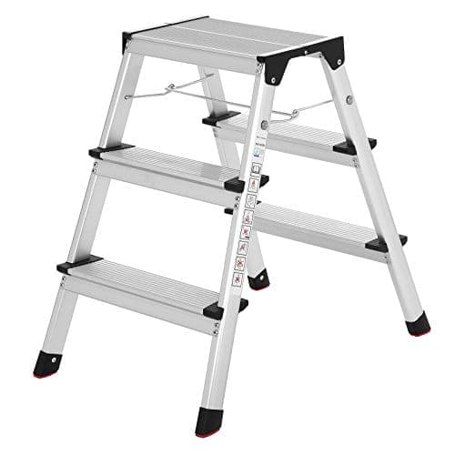 Songmics ALU Trinstige, husholdningsstige, letvægt 3 kg, foldbar