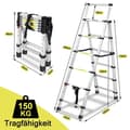 Miniatyrbild 2 av 4: Teleskopstege - XMTECH - 1,7m+2m - Maximal belastning 150 kg - 13 steg - Aluminium