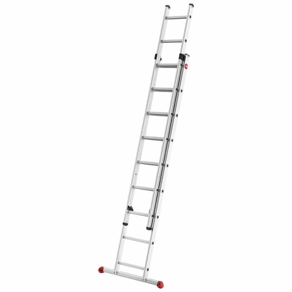 Hailo Portaat Jatkettavat Alumiinitikkaat Profistep Duo 7209-007 2x9 Hopeinen