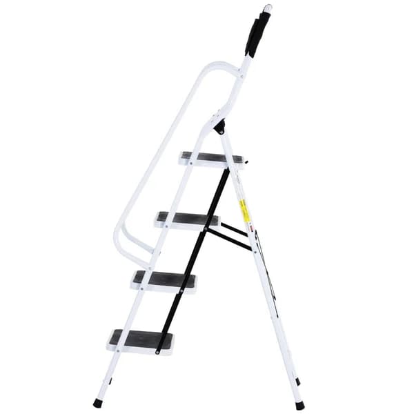 Rootz Tikkaat - Kotitikkaat - Taitettavat tikkaat - Sisältää työkalutelineen - Liukumaton - Kaide - Musta + hopea - 50 x 83 x 155 cm