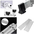 Miniatyrbild 3 av 4: YUENFONG Multifunktion 4x3 aluminiumstege med plattform 6 i 1 hopfällbar stege Aluminium ledad stege, silver