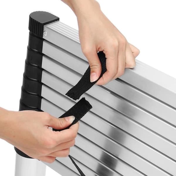 YUENFONG Teleskopstege i aluminium 3,8 m - Halkfri - Multifunktion - Glidstege - Maximal belastning: 150 kg